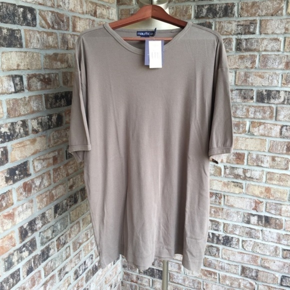 NWT Nautica Men’s Short Sleeves Tee Sepia XL - Picture 1 of 5